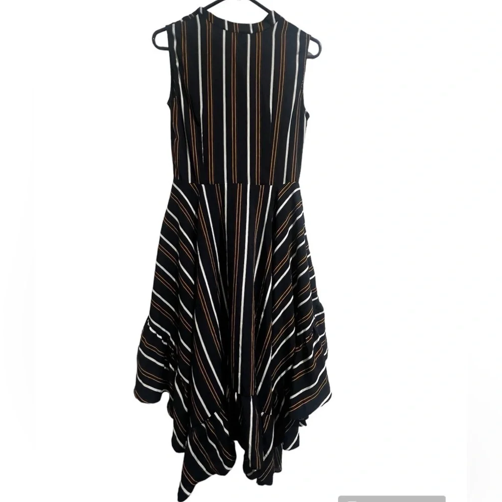 Gracia M Dress blue/orange sleeveless high/low dress Medium - Picture 2 of 5